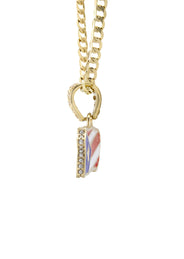 10K Yellow Gold Puerto Rico Flag Necklace | Appx. 2.3 - 6.3 Grams