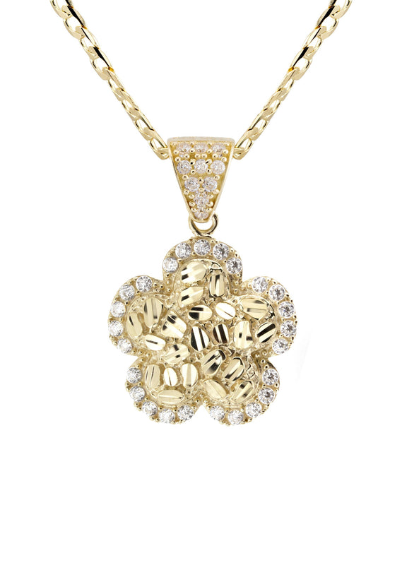 10K Yellow Gold Nugget Necklace | Appx. 2 - 6 Grams