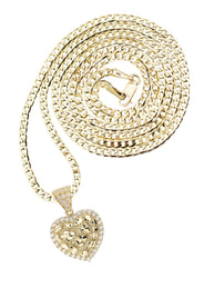 10K Yellow Gold Heart Nugget Necklace | Appx. 2 - 6 Grams