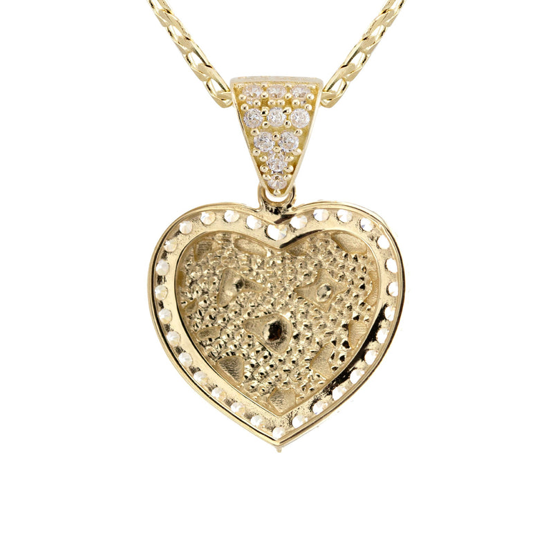 10K Yellow Gold Heart Nugget Necklace | Appx. 2 - 6 Grams