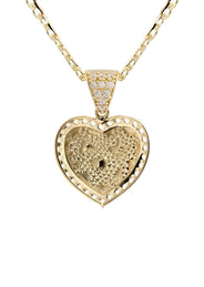 10K Yellow Gold Heart Nugget Necklace | Appx. 2 - 6 Grams