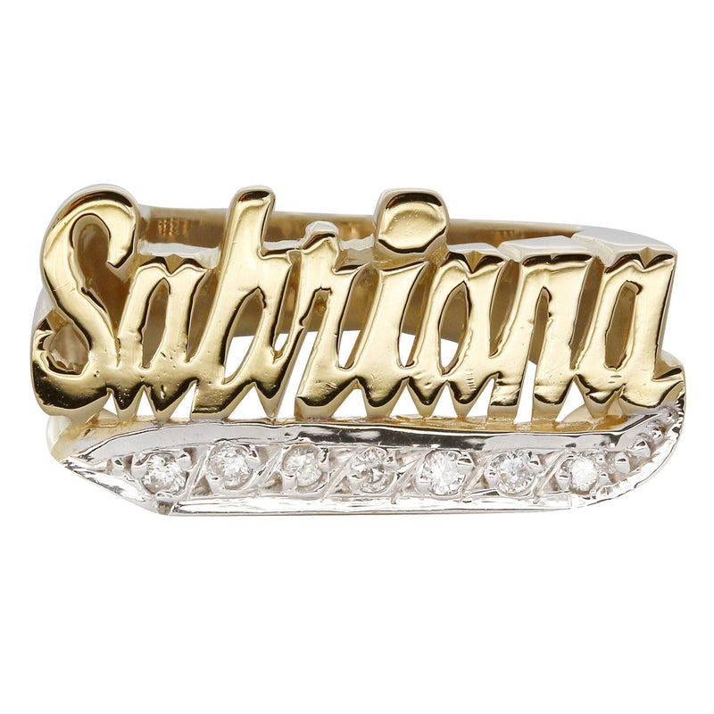 14K Diamond Gold  Name Ring | Appx. 7 Grams