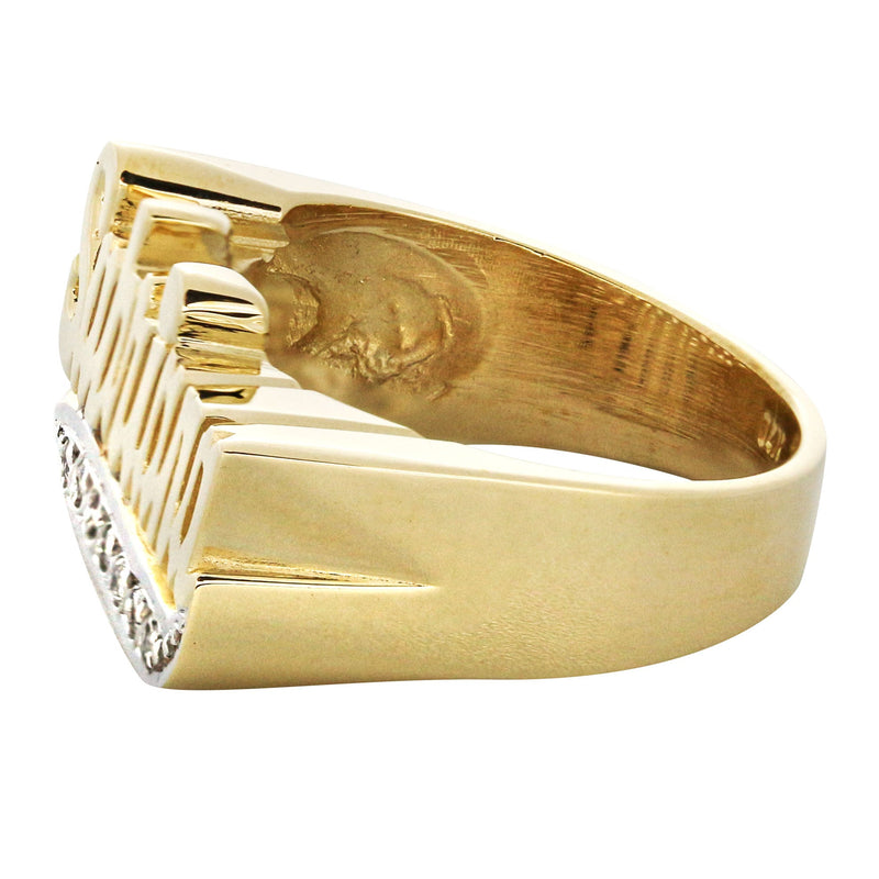14K Diamond Gold  Name Ring | Appx. 7 Grams