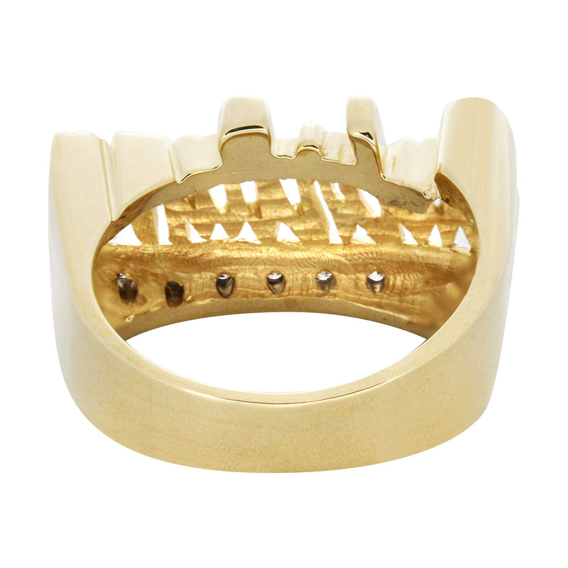 14K Diamond Gold  Name Ring | Appx. 7 Grams
