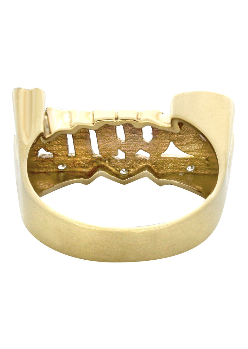 14K Heart Diamond Gold Name Ring | Appx. 4.2 Grams