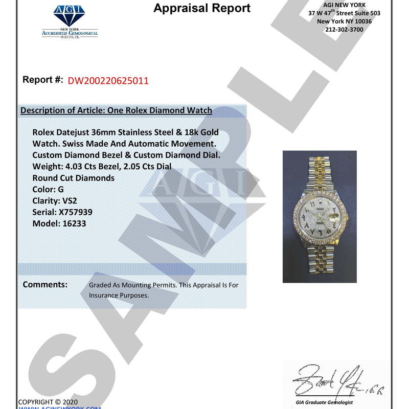116200 | Hidden Clasp | Diamond Rolex Datejust Watch | 36MM | Tuxedo Diamond Dial | Jubilee Band