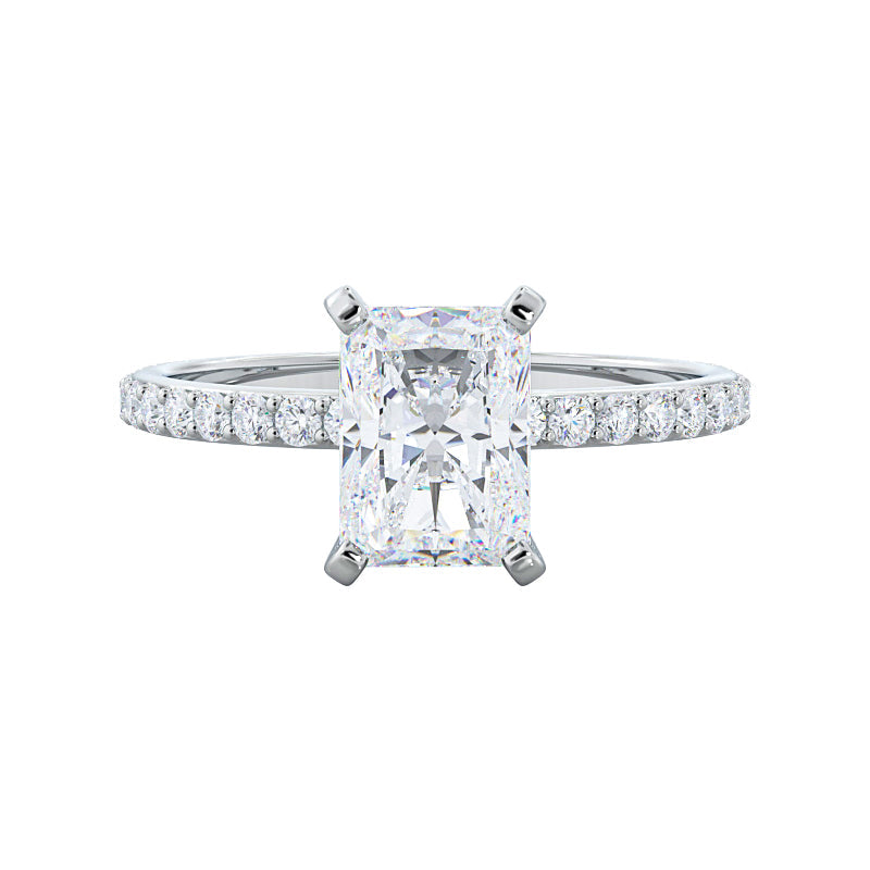 Scarlett 2ct Radiant engagement ring setting