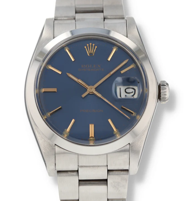 Rolex Oyster Date Watch  | 34MM | Blue Dial | Oyster Band