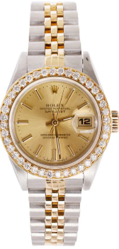 Rolex Datejust Watch | 31MM | gold  Dial  | Jubilee Band Diamond Bezel