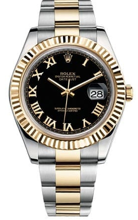Rolex Datejust II - 116333 |  41 MM | Black Roman Dial | Stainles Steel & Yellow Gold