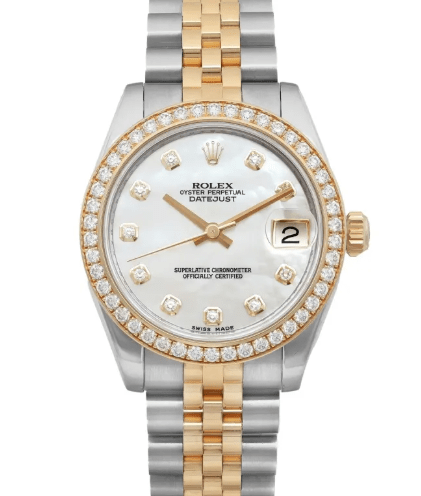 Rolex Datejust Watch | 31MM | Mop Diamond Dial  | Jubilee Band Diamond Bezel