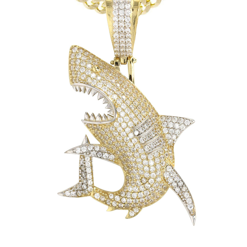 10K Yellow Gold Shark Necklace | Appx. 15.3 Grams