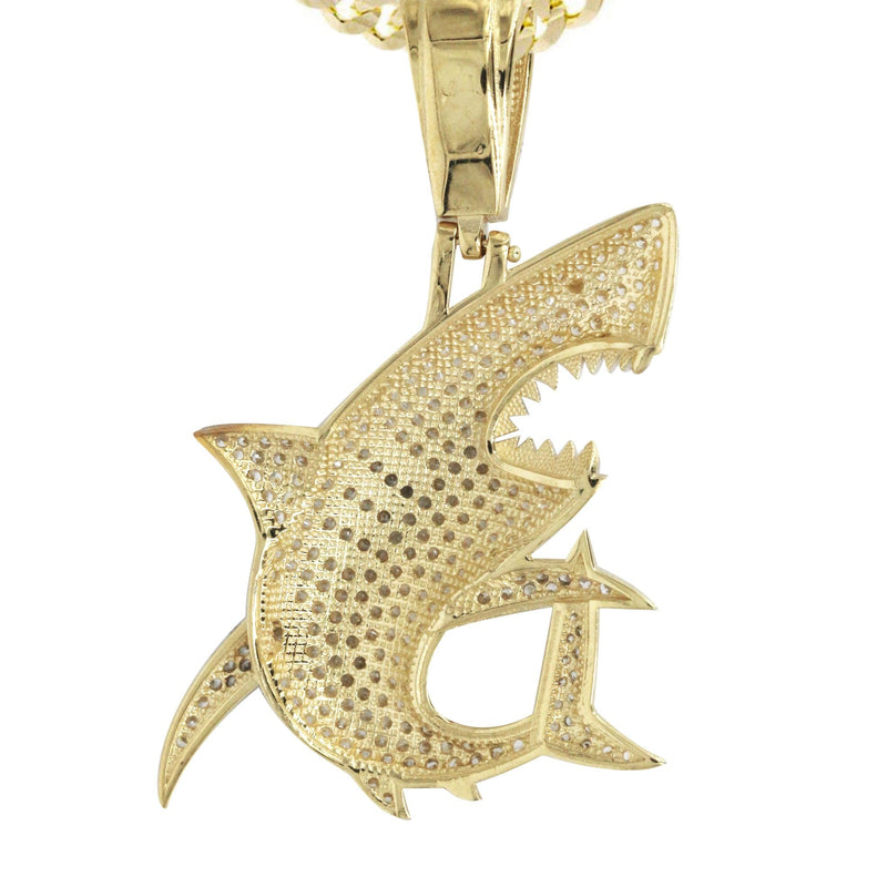 10K Yellow Gold Shark Necklace | Appx. 15.3 Grams