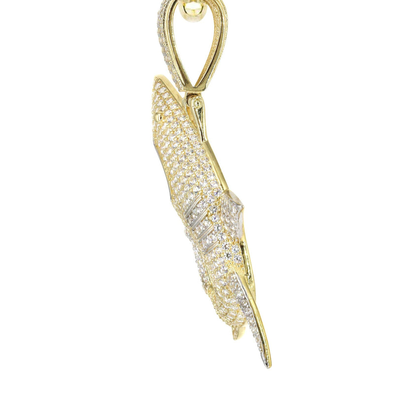 10K Yellow Gold Shark Necklace | Appx. 15.3 Grams
