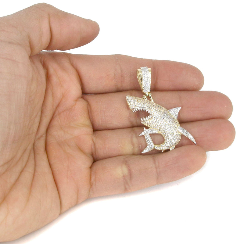 10K Yellow Gold Shark Necklace | Appx. 15.3 Grams