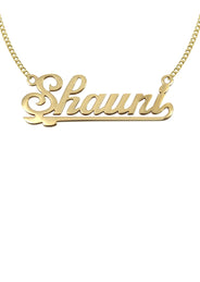 14K Gold  Plain Gold Name Plate Necklace | Style #52