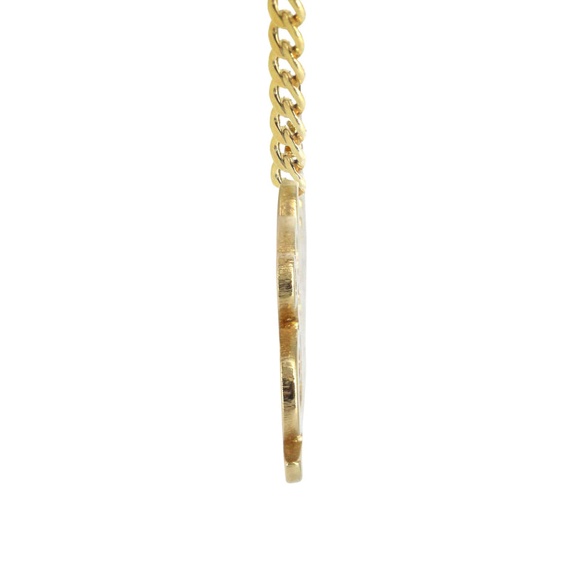14K Gold  Plain Gold Name Plate Necklace | Style #52