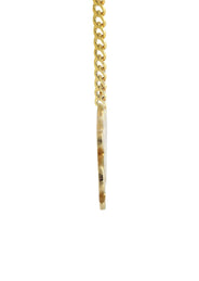 14K Gold  Plain Gold Name Plate Necklace | Style #52