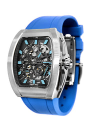 Frost NYC Mens Watch - Automatic Skeleton Stainless Steel Sport Watch | FRST-01-SS | Blue