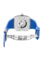 Frost NYC Mens Watch - Automatic Skeleton Stainless Steel Sport Watch | FRST-01-SS | Blue