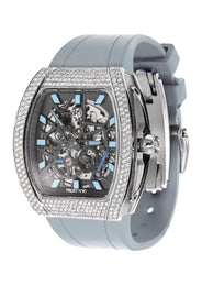 Frost NYC Mens Watch - Automatic Skeleton Stainless Steel Diamond Sport Watch | FRST-01-SS-D | Gray