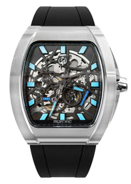 Frost NYC Mens Watch - Automatic Skeleton Stainless Steel Sport Watch | FRST-01-SS | Black