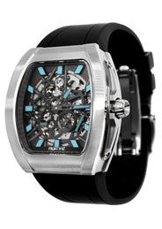 Frost NYC Mens Watch - Automatic Skeleton Stainless Steel Sport Watch | FRST-01-SS | Black
