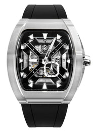 Frost NYC Mens Watch - Automatic Skeleton Stainless Steel Sport Watch | FRST-01-XS | Black