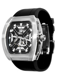 Frost NYC Mens Watch - Automatic Skeleton Stainless Steel Sport Watch | FRST-01-XS | Black