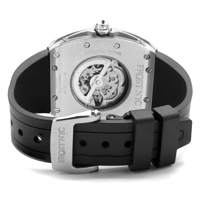 Frost NYC Mens Watch - Automatic Skeleton Stainless Steel Sport Watch | FRST-01-XS | Black