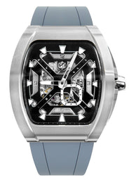 Frost NYC Mens Watch - Automatic Skeleton Stainless Steel Sport Watch | FRST-01-XS | Gray