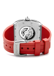 Frost NYC Mens Watch - Automatic Skeleton Stainless Steel Sport Watch | FRST-01-XS | Red