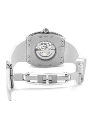Frost NYC Mens Watch - Automatic Skeleton Stainless Steel Diamond Sport Watch | FRST-01-SS-D | White