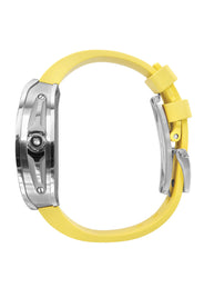 Frost NYC Mens Watch - Automatic Skeleton Stainless Steel Sport Watch | FRST-01-SS | Yellow