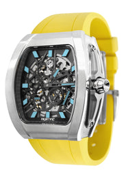 Frost NYC Mens Watch - Automatic Skeleton Stainless Steel Sport Watch | FRST-01-SS | Yellow