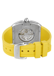 Frost NYC Mens Watch - Automatic Skeleton Stainless Steel Sport Watch | FRST-01-SS | Yellow
