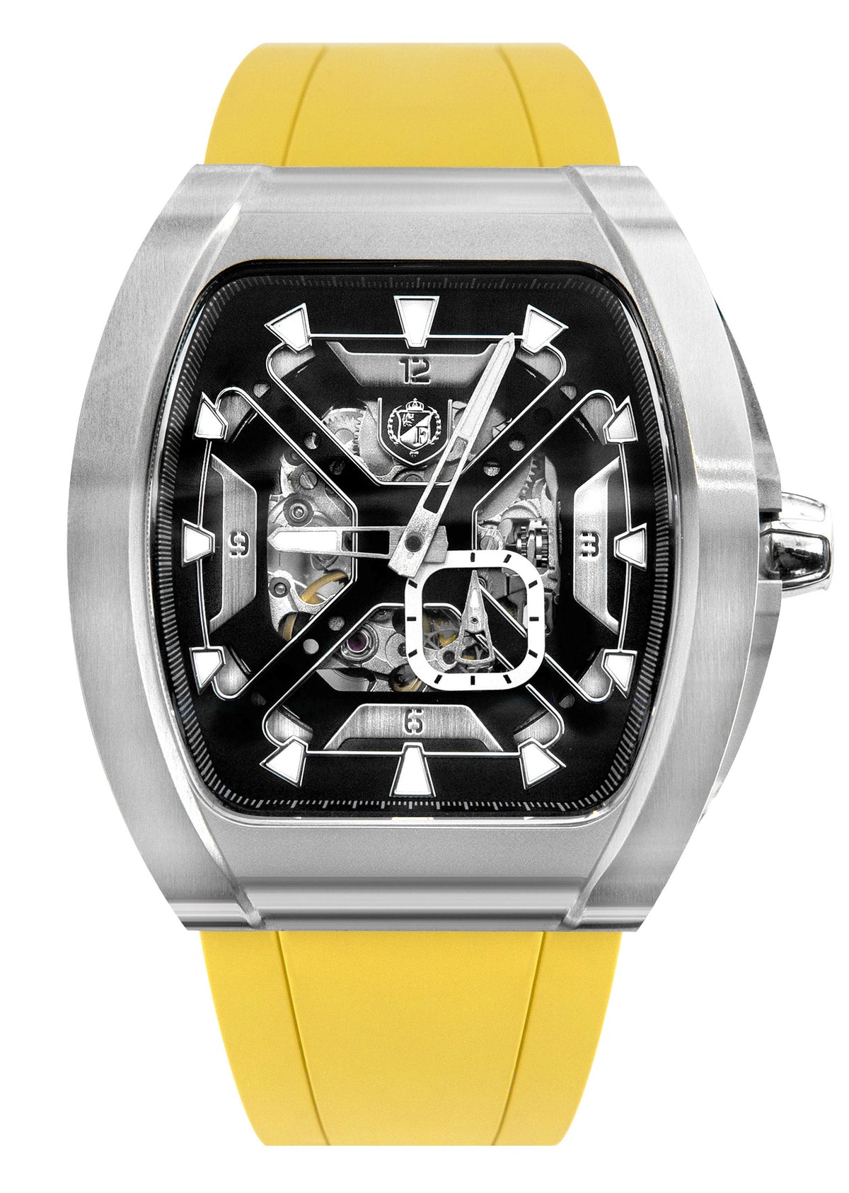 Frost NYC Mens Watch - Automatic Skeleton Stainless Steel Sport Watch | FRST-01-XS | Yellow