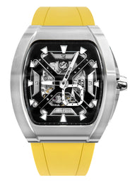 Frost NYC Mens Watch - Automatic Skeleton Stainless Steel Sport Watch | FRST-01-XS | Yellow