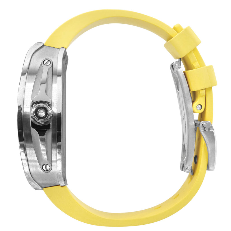 Frost NYC Mens Watch - Automatic Skeleton Stainless Steel Sport Watch | FRST-01-XS | Yellow