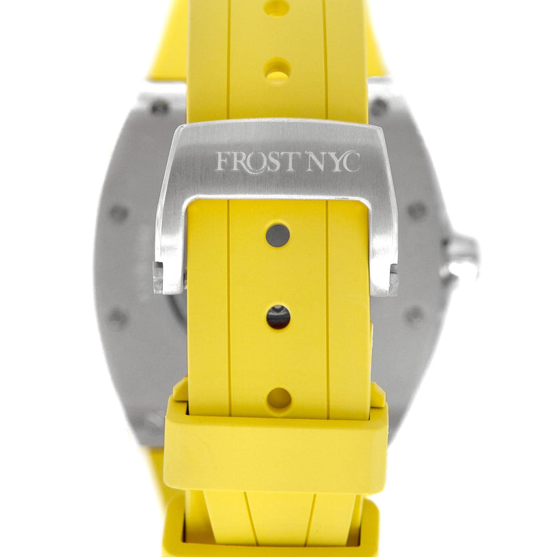 Frost NYC Mens Watch - Automatic Skeleton Stainless Steel Sport Watch | FRST-01-XS | Yellow