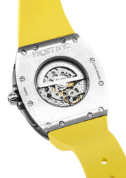 Frost NYC Mens Watch - Automatic Skeleton Stainless Steel Sport Watch | FRST-01-XS | Yellow