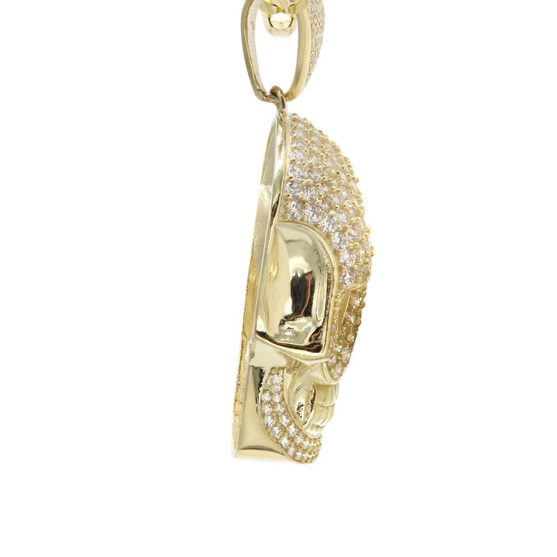 10K Yellow Gold Skull Head Necklace | Appx. 19.4 Grams