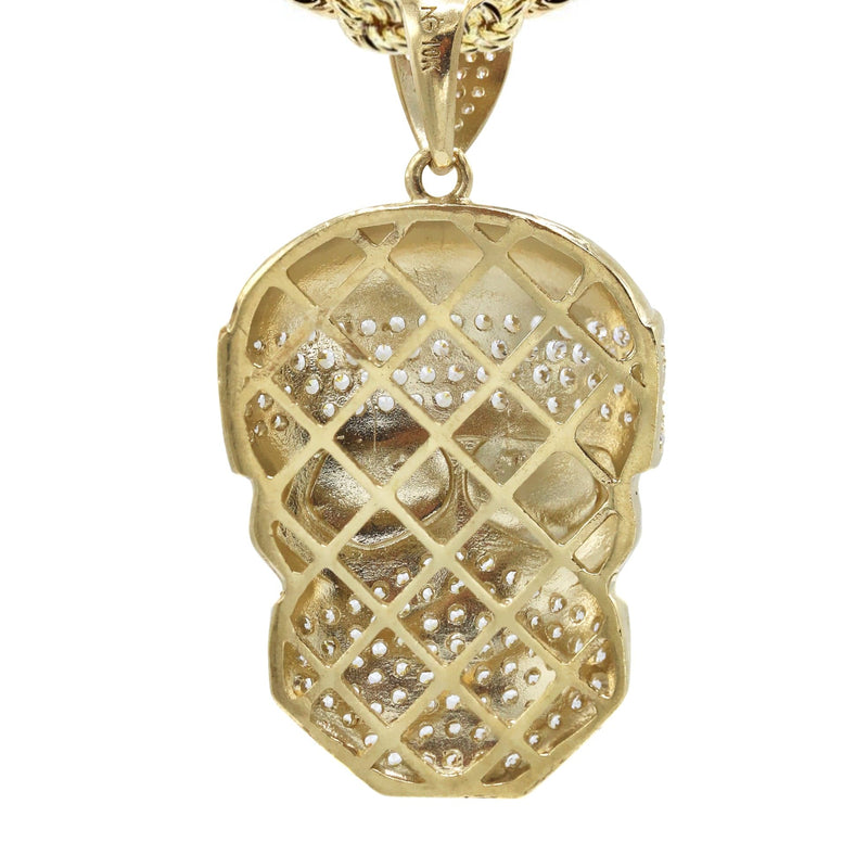 10K Yellow Gold Skull Bandit Necklace | Appx. 20 Grams