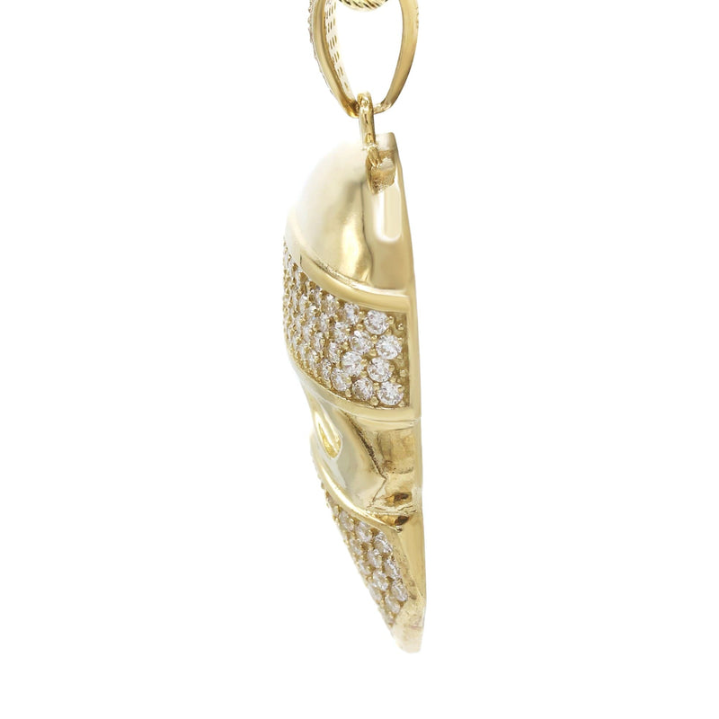 10K Yellow Gold Skull Bandit Necklace | Appx. 20 Grams