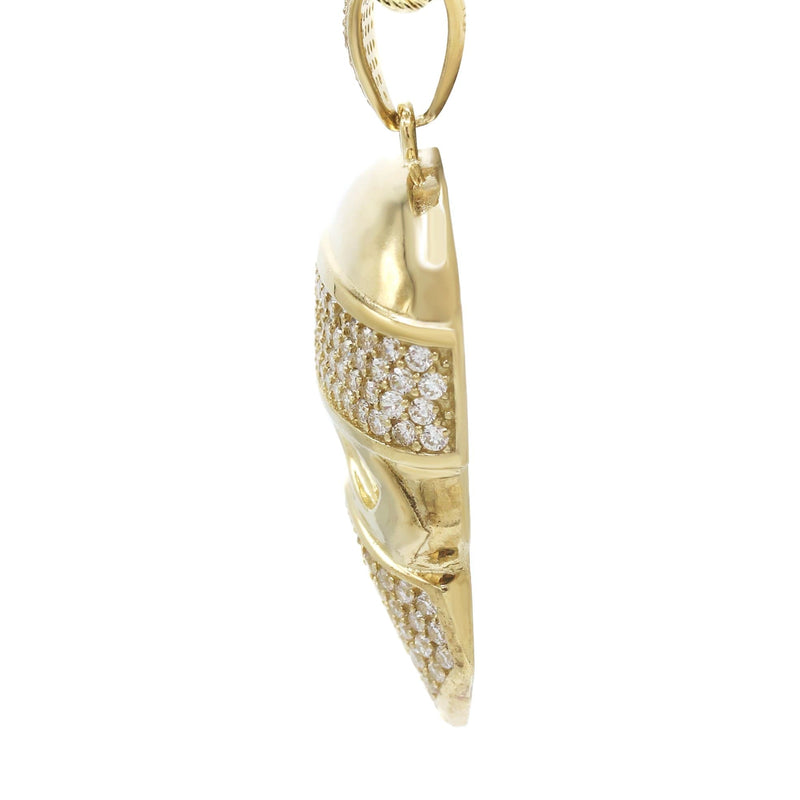 10K Yellow Gold Skull Bandit Necklace | Appx. 20 Grams