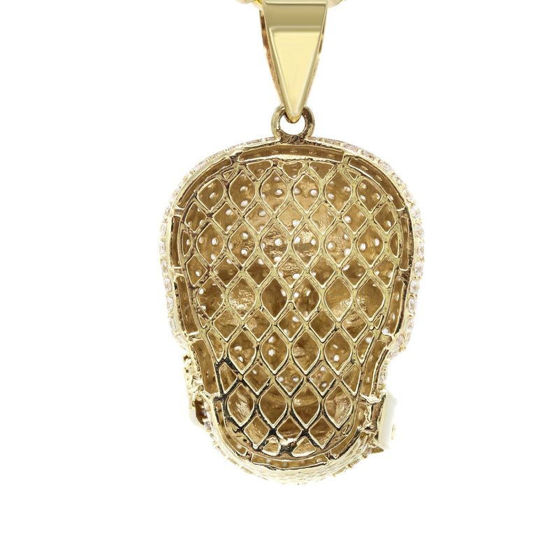 10K Yellow Gold Skull Head Necklace | Appx. 21 Grams