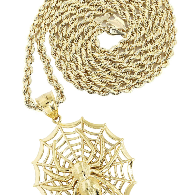 10K Yellow Gold Spider Necklace | Appx. 22 Grams
