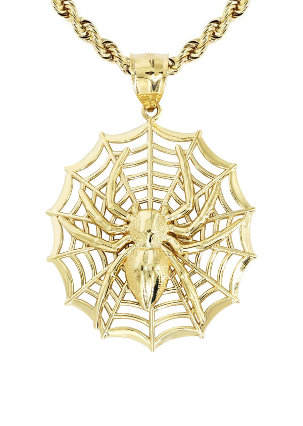 10K Yellow Gold Spider Necklace | Appx. 22 Grams