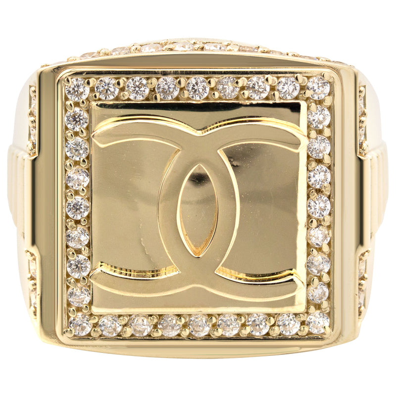 10K Gold Cz Pinky Ring For Men | 6 Grams