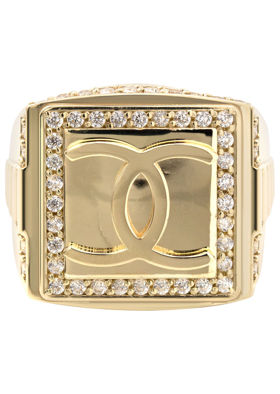 10K Gold Cz Pinky Ring For Men | 6 Grams